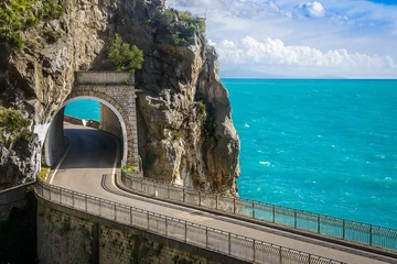 Deurstickers Positano strand, Amalfi kust, Italië The Amalfi Drive