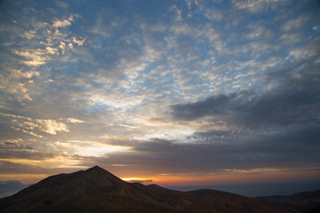 Abendstimmung auf dem Gipfel auf Fuerteventura