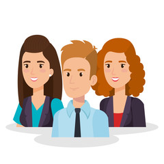 Fototapeta premium business people isometric avatars vector illustration design