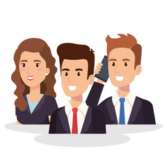 business people isometric avatars vector illustration design