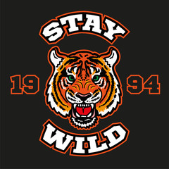 Stay wild head tiger for print 