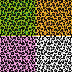 Set patter leopard skin 