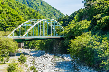 Fototapeta na wymiar 山の中の橋