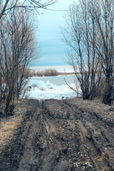 Ice drift on the Ob river