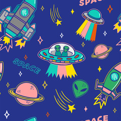 Pattern on space topic 