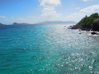 a beautiful seascape in US virgin islands.