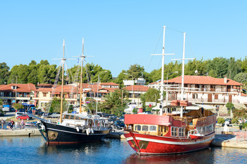Travelling ship, Athos, Halkidiki, Greece