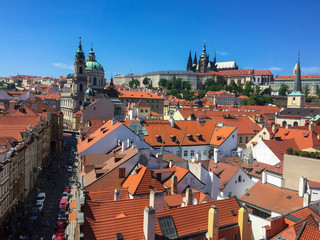 Naklejka na ściany i meble Praga Repubblica Ceca città panorama