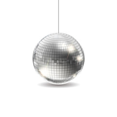 Silver Disco Ball Vector. - 207284351