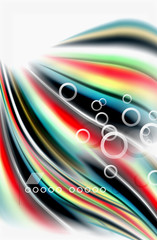 Rainbow color waves, vector blurred abstract background