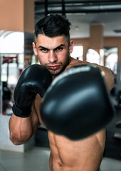 black boxing gloves