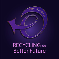 Fototapeta premium Letter e logotype design for recycling, environment, and organic brands