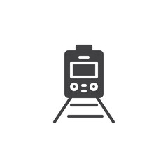 Train vector icon. filled flat sign for mobile concept and web design. Railway, metro simple solid icon. Symbol, logo illustration. Pixel perfect vector graphics
