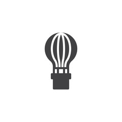 Hot air balloon vector icon. filled flat sign for mobile concept and web design. Flight Basket simple solid icon. Symbol, logo illustration. Pixel perfect vector graphics