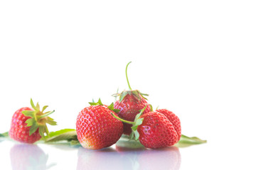 ripe red organic strawberry