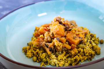 Vegetarian meals Bulgur - Butternut and oriental bean