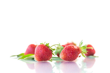 ripe red organic strawberry