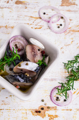 Marinated fish slices