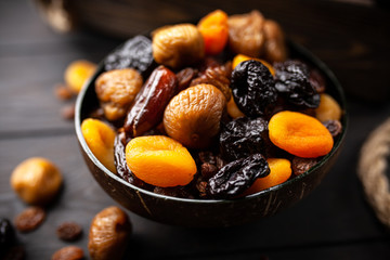 A mix of dried fruit