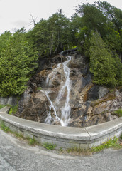 Fototapeta na wymiar Small waterfall at Lake Willoughby