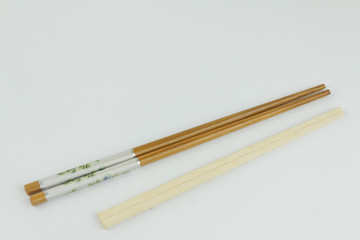 Chopstick on isolated white background