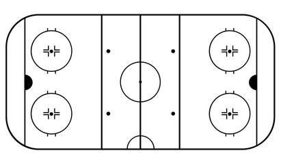 Hockey arena. White and black background. Vector illustration eps 10