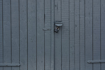 Wooden fence texture or gate or wall with lock