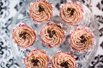 Obraz premium Plate of Chocolate Cupcakes