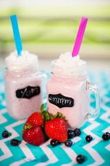 Refreshing Fruit Smoothie with Fresh Fruit