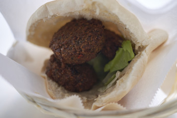Pita with falafel
