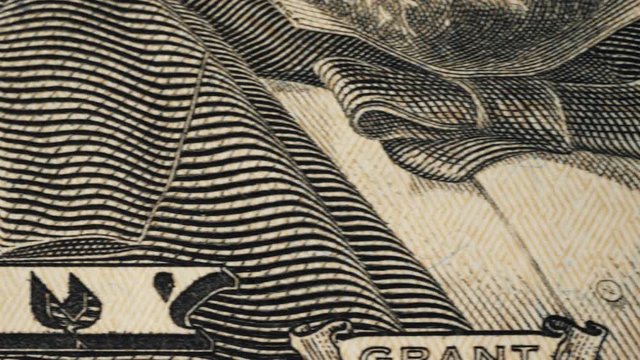 Fifty dollar bill close up