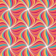 Colorful summer swirl strip seamless pattern background. Abstract Vector floral with swirl shapes.