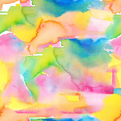 Abstract watercolor hand painted seamless background.