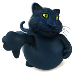 Black cat - 3D Illustration