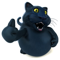 Black cat - 3D Illustration