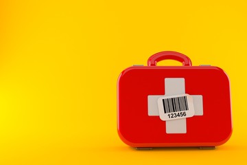 First aid kit with barcode