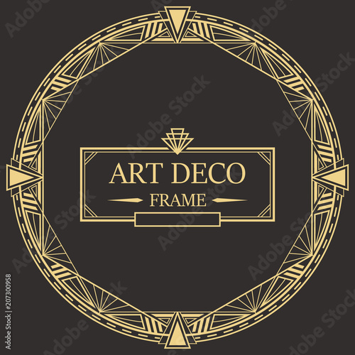 Art Deco Border And Frame Template Stock Image And Royalty Art Deco Border And Frame Template Stock Image And Royalty