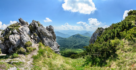 The rocks in Rozsutec hill in The Vratna valley