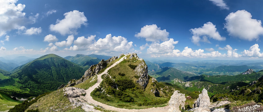 Fototapeta The trail in the Great Rozsutec hill