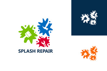 Obraz na płótnie Canvas Splash Repair Logo Template Design Vector, Emblem, Design Concept, Creative Symbol, Icon