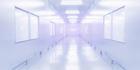 modern interior science laboratory or factory background