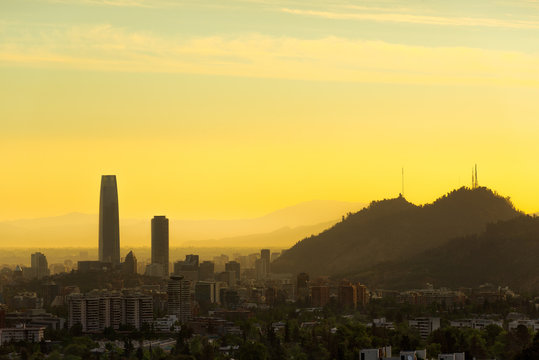 Panoramic view of Santiago de Chile