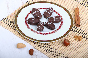Cookies of El Fitr Islamic Feast - Biscuits with nuts for iftar in Eid fitri