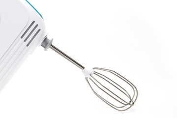 Electric food mixer on white background