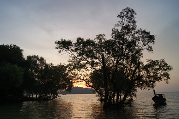 Sunrise over East Railay Beach in Krabi, Thailand