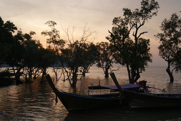 Sunrise over East Railay Beach in Krabi, Thailand