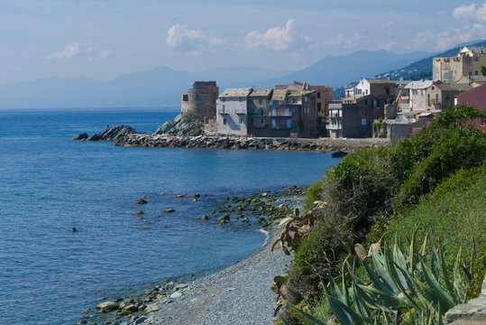 Beautiful morbid houses at the sea