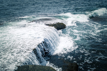 Coastline ocean waves