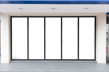 Shop Boutique Store Front with Big Window and Place for Name