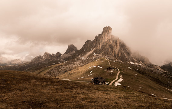 Monte Gusela Passo Giau Cortina d'Ampezzo Italy Nightscape